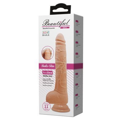 Фалоімітатор на присосці Baile Beautiful DICK 11" Flesh, BW - 008038NR