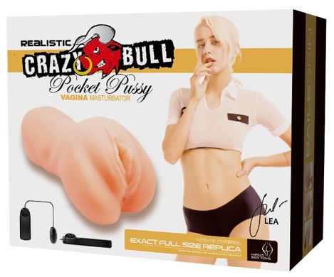 Мастурбатор с вибрацией CRAZY BULL - Realistic Pocket Pussy, BM-009228Z