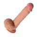 Большой фаллоимитатор с мошонкой на присоске из двухслойного силикона OYO - Dildo Double Layer Silicone YQW-070 (длина 21.5 см, диаметр 4 см)