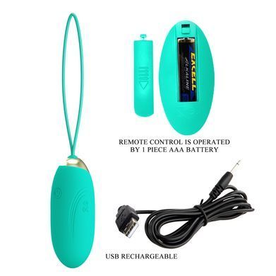 Виброяйцо серии Pretty Love - Jenny Dream chaser 1 Green, BI-014362W-9A4