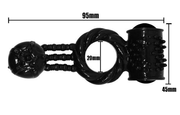 Эрекционное вибро кольцо с стимулятором клитора BAILE Sweet Vibration Ring, BI-014080-1