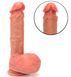 Большой фаллоимитатор с мошонкой на присоске из двухслойного силикона OYO - Dildo Double Layer Silicone YQW-071 (длина 20.5 см, диаметр 3.5 см)