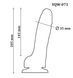 Большой фаллоимитатор с мошонкой на присоске из двухслойного силикона OYO - Dildo Double Layer Silicone YQW-071 (длина 20.5 см, диаметр 3.5 см)