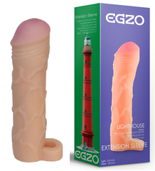 Подовжуюча Насадка - презерватив EGZO Ciberskin ES004 ( 21 см х 3,9 см )