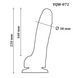 Большой фаллоимитатор с мошонкой на присоске из двухслойного силикона OYO - Dildo Double Layer Silicone YQW-072 (длина 22 см, диаметр 3.8 см)