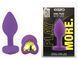 Силіконова анальна пробка EGZO - Silicone Violet Heart Plug Lime, size S