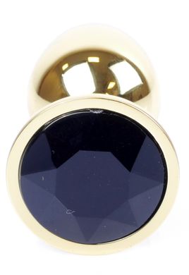 Анальний затор Boss Series - Jewellery Gold PLUG Black S, BS6400020