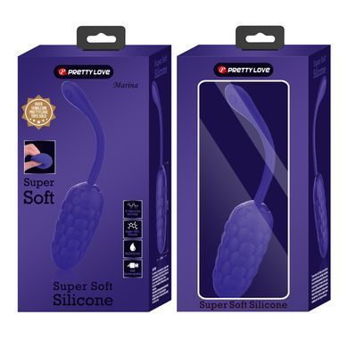 Віброяйце з рельєфним дизайном Pretty Love - MARINA EGG Purple, BI-014708-3