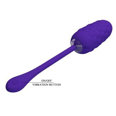 Віброяйце з рельєфним дизайном Pretty Love - MARINA EGG Purple, BI-014708-3