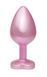 Анальна пробка з кристалом EGZO - Pink Perl Heart Plug Red, size S
