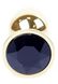 Анальний затор Boss Series - Jewellery Gold PLUG Black S, BS6400020