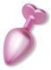 Анальна пробка з кристалом EGZO - Pink Perl Heart Plug Red, size S