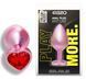 Анальна пробка з кристалом EGZO - Pink Perl Heart Plug Red, size S