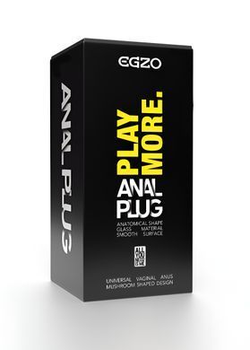 Анальний плаг зі скла EGZO EAP-M (довжина 11.5 см, діаметр 2 см )