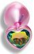 Анальна пробка з кристалом EGZO - Pink Perl Heart Plug Rainbow, size S