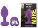 Силіконова анальна пробка EGZO - Silicone Violet Heart Plug Clear, size S