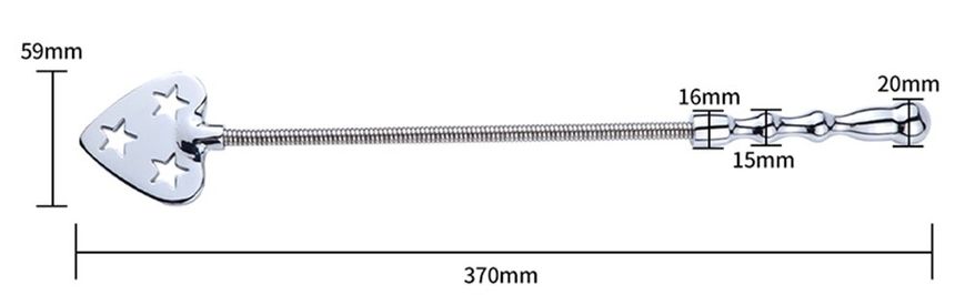 Гнучкий металевий стек з колекції Spanking Paddle-SPP022 (Довжина 37 см, ширина 5,9 см )