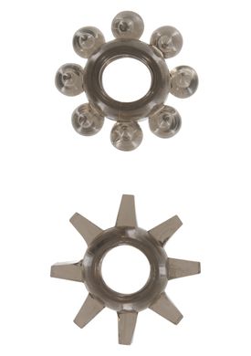Набір з 2 шт кілець на пеніс Toy Joy - Power Stretchy Rings 2pcs Grey, 10459-GREY