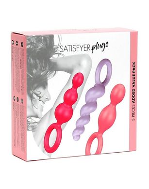 Набір анальних іграшок Satisfyer Plugs colored (3 шт), SAT2324