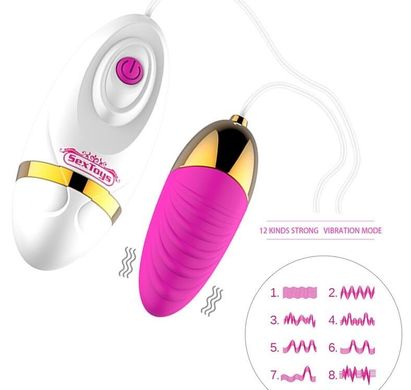 Вібро яйце XESE VE10-AR Pink (12 режимів вібрації, зарядка від USB)