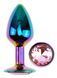 Анальна пробка з кристалом EGZO - Multicolor Round Plug Pink size M