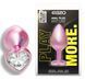 Анальна пробка з кристалом EGZO - Pink Perl Heart Plug Clear, size S