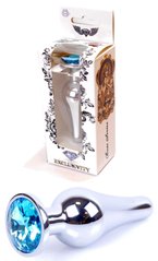 Анальная пробка Boss Series - Jewellery Silver BUTT PLUG Light Blue, BS6400076