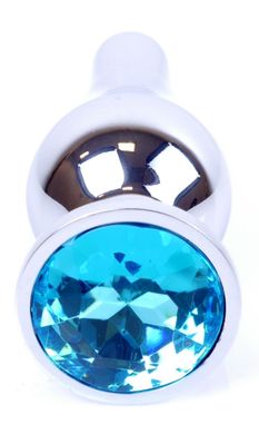 Анальний затор Boss Series - Jewellery Silver BUTT PLUG Light Blue, BS6400076