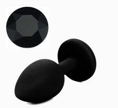 Силиконовая анальная пробка с кристаллом Silicon Black 07 ( размер S ), SKN-SIL-BLACK 07