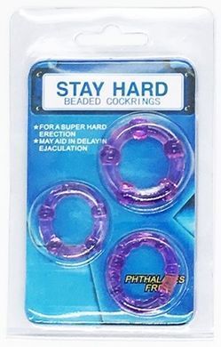 Набір ерекційних кілець Stay hard, CN-330300012 Purple