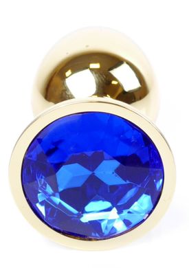 Анальний затор Boss Series - Jewellery Gold PLUG Dark Blue S, BS6400023