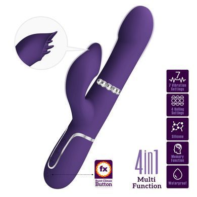 Вібромасажер із поступальним рухом серії Pretty Love - Falin Twinkled Tenderness Dark Purple 7 vibration functions 4 rolling functions, BW-500012-2