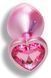 Анальная пробка с кристаллом EGZO - Pink Perl Heart Plug Pink, size S