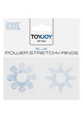 Набор из 2 шт колец на пенис Toy Joy - Power Stretchy Rings 2pcs Blue, 10459-BLUE