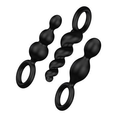Набір анальних іграшок Satisfyer Plugs black (3 шт), SAT2323