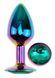 Анальна пробка з кристалом EGZO - Multicolor Round Plug Marine size M