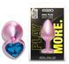 Анальна пробка з кристалом EGZO - Pink Perl Heart Plug Blue, size S
