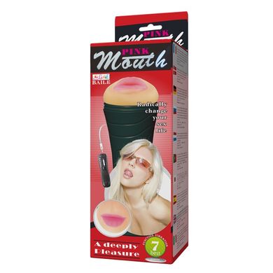 Мастурбатор в колбі "Pink Mouth Vibrating" BM-00900T27Z-2