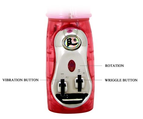 Вібратор зі стимулятором клітора, ротацією та зворотно-поступальним рухом BAILE - FLIRT ROUGH, Vibration Rotation Thrusting, BW-020525R