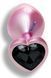 Анальна пробка з кристалом EGZO - Pink Perl Heart Plug Black, size S