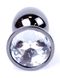 Анальная пробка Boss Series - Jewellery Dark Silver PLUG Clear S, BS6400030