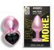 Анальна пробка з кристалом EGZO - Pink Perl Heart Plug Black, size S
