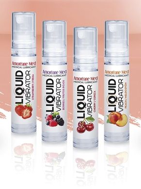 Стимулюючий лубрикант від Amoreane Med: Liquid vibrator-Peach (рідкий вібратор ), 10 ml