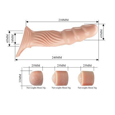 Удлиняющая насадка Pretty Love - Adjustable Penis Sleeve, BI-026263H