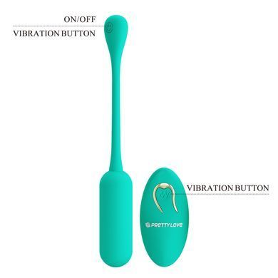 Віброяйце з дистанційним управлінням Pretty Love - Lechies Dream chaser 5 Green, BI-014867W-A4