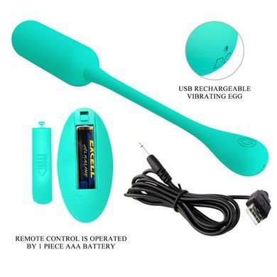 Віброяйце з дистанційним управлінням Pretty Love - Lechies Dream chaser 5 Green, BI-014867W-A4