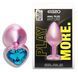 Анальна пробка з кристалом EGZO - Pink Perl Heart Plug Aqua, size S