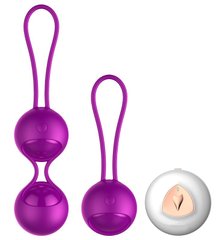 Набор вагинальных шариков с вибрацией и с пультом дистационного управления FOX - Vibrating Silicone Kegel Balls Set USB, BS6300003