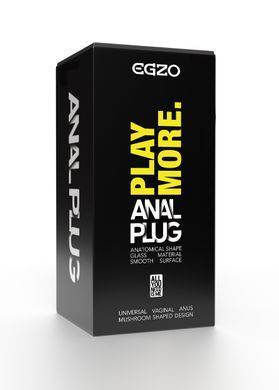 Анальний плаг зі скла EGZO EAP-K (довжина 12.4 см, діаметр 2.5 см )