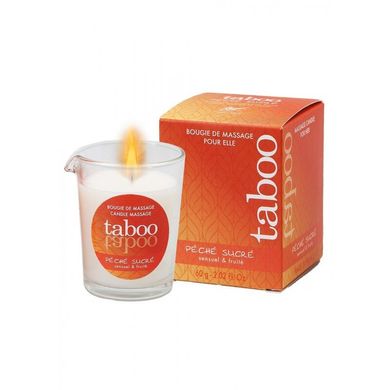 Масажна свічка для жінок TABOO Peche Sucre Bougie, 60 гр